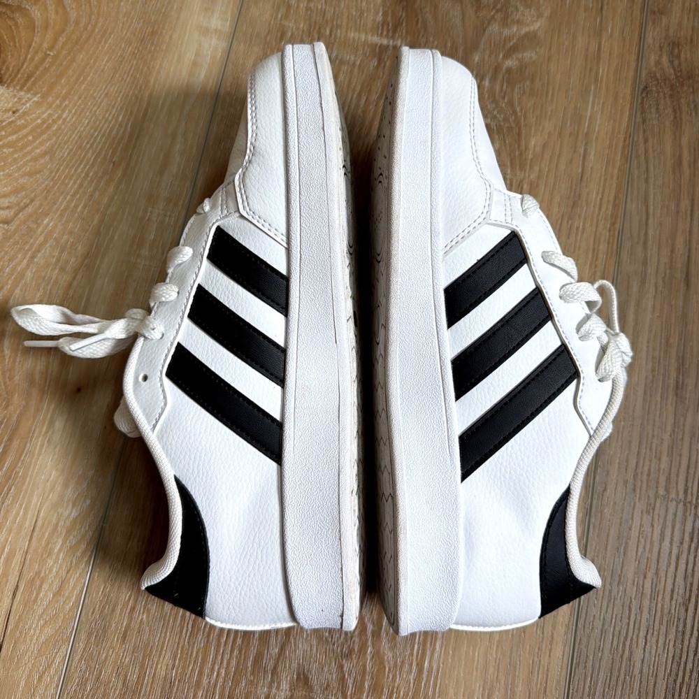 Adidas Breaknet Sneakers Kids 4.5 / W5.5 White Black Unisex Classic Sporty Gym